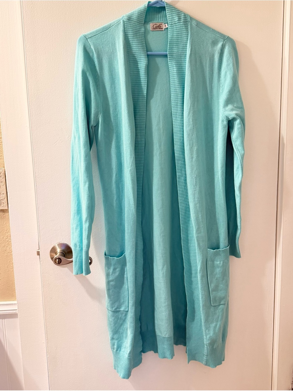 Cielo Seafoam Knit Open Cardigan